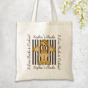 Personalized Cute Gingerbread Man Cookie Tote Bag
