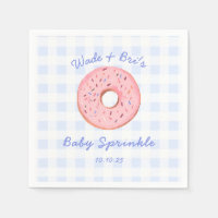 Personalized Cute Gingham Donut Baby Sprinkle