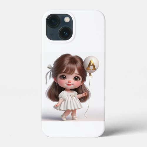 Personalized cute girl image iphone backcase iPhone 13 mini case