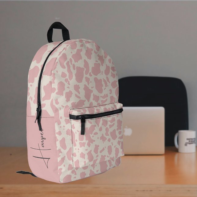 Personalized Cute Girl's Cow Skin Pattern Printed Backpack (Personalized Cute Girl's Cow Skin Pattern Printed Backpack)