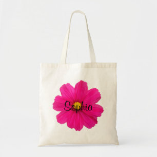 personalized cute girly pink flower girl bag
