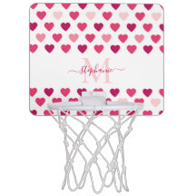 Personalized Cute Girly Pink Hearts Love