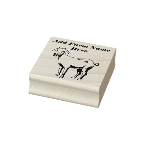 Personalized Cute Goat Farm Stamp