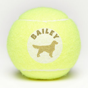 Personalized Cute golden retriever dog tennis ball