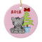 Personalized Cute Grey Cat with Christmas Tree