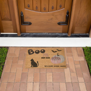Personalized Cute Halloween  Fiber Doormat