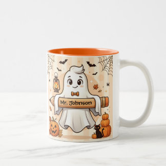 Personalized Cute Halloween Ghost Teacher Mug