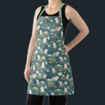 Personalized Cute Hamster on Lily Pad Pattern Apron<br><div class="desc">You can personalize the name on this cute,  girly hamsters on lily pads pattern apron.</div>
