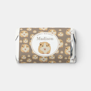 Personalized Cute Hamster Pattern Birthday Party Hershey's Miniatures