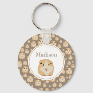 Personalized Cute Hamster Pattern Keychain