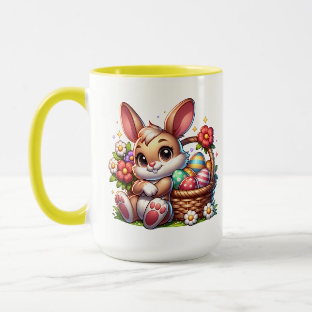 Personalized Cute Happy Easter Mom Mug (Left)