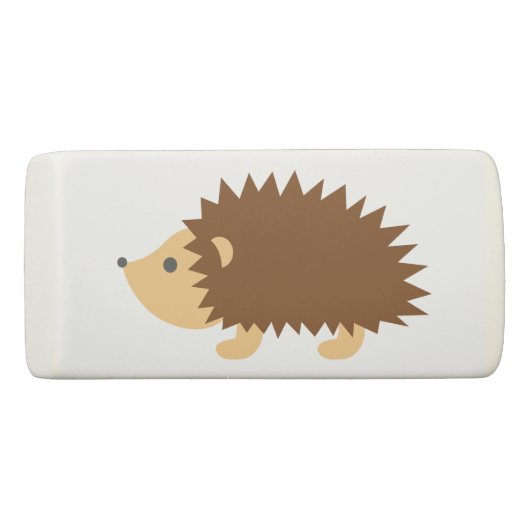 Personalized cute hedgehog animal illustration eraser (Front)
