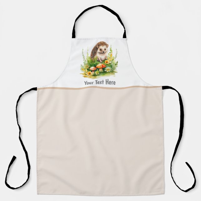 Personalized Cute Hedgehog Apron (Front)