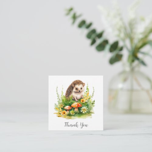 Personalized Cute Hedgehog Enclosure Card