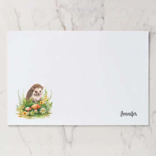 Personalized Cute Hedgehog Paper Pad