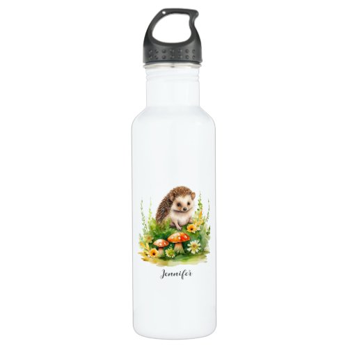 Personalized Cute Hedgehog Stainless Steel Water Bottle