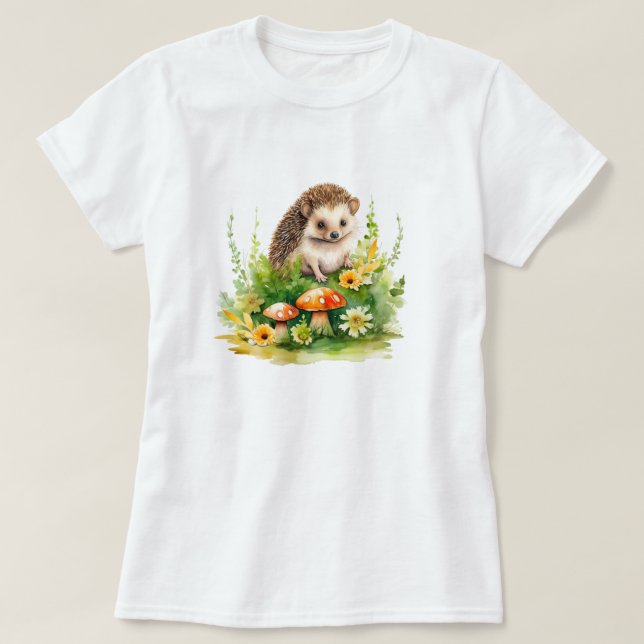 Personalized Cute Hedgehog T-Shirt (Design Front)