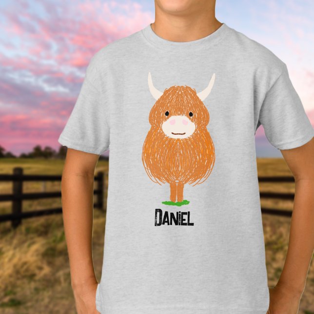 Personalized Cute Highland Cow T-Shirt (Creator Uploaded)