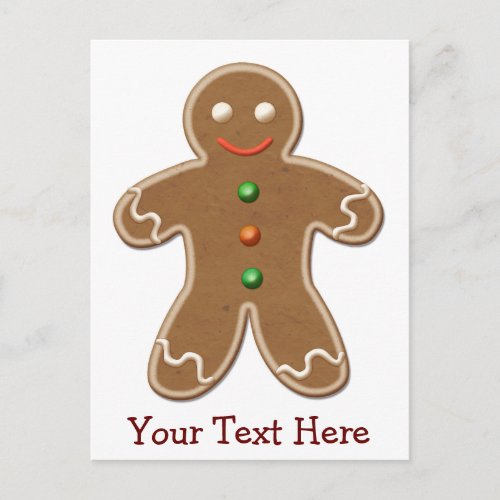 Personalized Cute Holiday Gingerbread Man