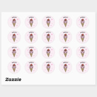 Totally Cute Doodles Vinyl Sticker, Zazzle