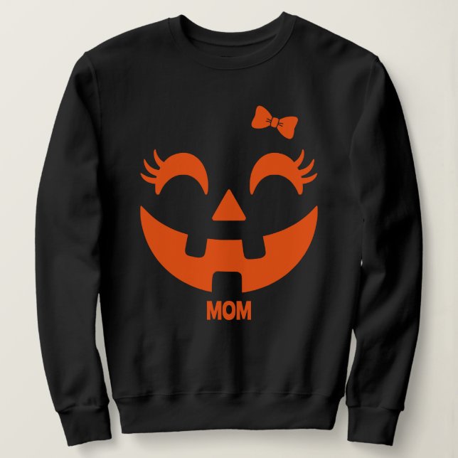 Personalized Cute Jack O' Lantern Face  Sweatshirt (Design Front)