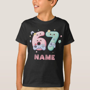 Personalized Cute Kawaii Gamer 67 Game Controller T-Shirt