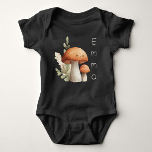 Personalized Cute Kawaii mushroom Baby Bodysuit