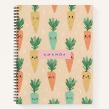 Personalized Cute Kawaii Pastel Carrot Faces 