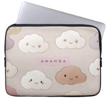 Personalized Cute Kawaii Pastel Smiling Clouds