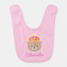 Personalized Cute Kawaii Pink Royal Princess Bear
