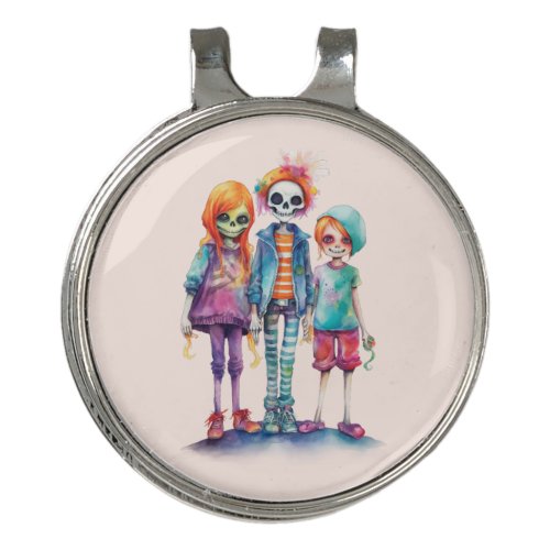 Personalized Cute Kid Zombie Halloween 11 Golf Hat Clip