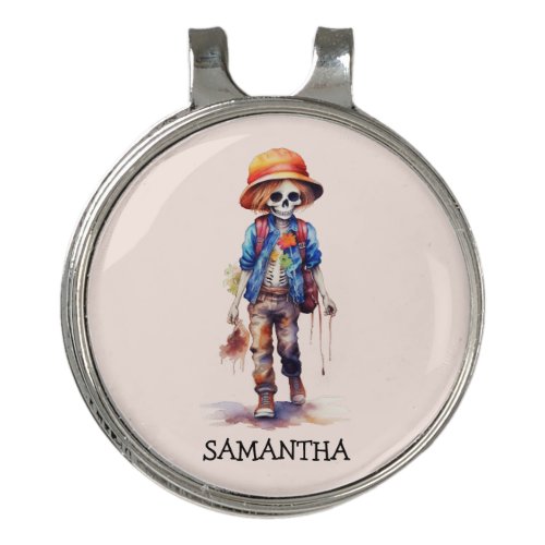 Personalized Cute Kid Zombie Halloween 2 Golf Hat Clip