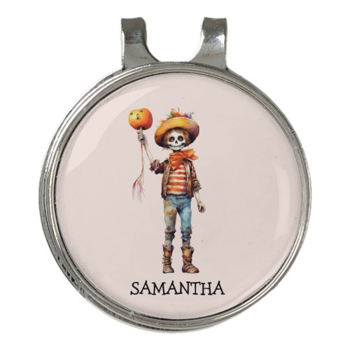 Personalized Cute Kid Zombie Halloween 3 Golf Hat Clip
