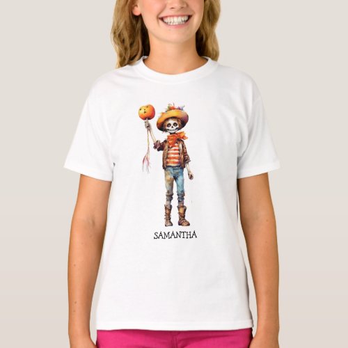 Personalized Cute Kid Zombie Halloween 3 T_Shirt