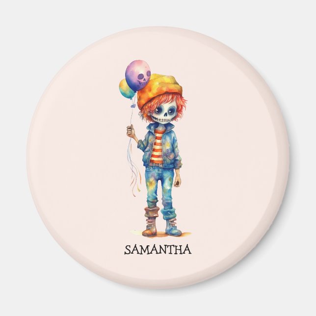 Personalized Cute Kid Zombie Halloween (4) Magnet (Front)