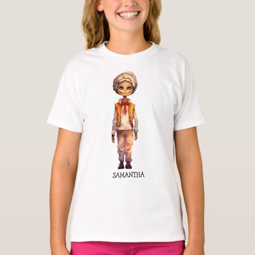 Personalized Cute Kid Zombie Halloween 5 T_Shirt