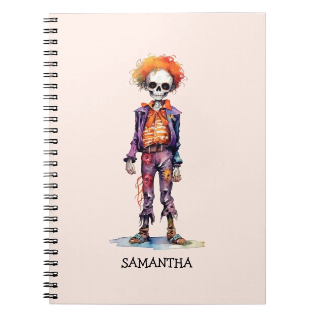 Personalized Cute Kid Zombie Halloween (6) Notebook (Front)