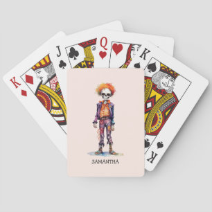 Personalized Cute Kid Zombie Halloween (6) Poker Cards