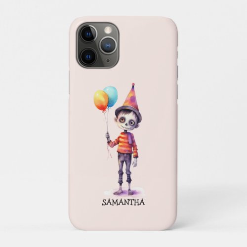Personalized Cute Kid Zombie Halloween iPhone 11 Pro Case