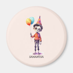 Personalized Cute Kid Zombie Halloween Magnet