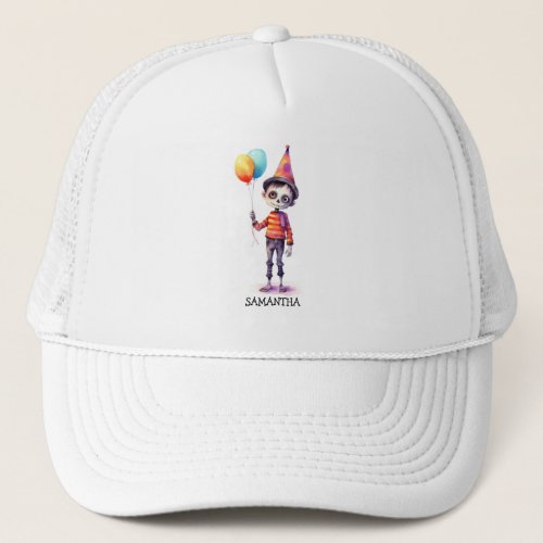 Personalized Cute Kid Zombie Halloween Trucker Hat