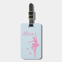 Dance Ballet Slipper bag tag Personalized 