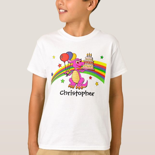 Personalized Cute Kids dinosaur t-shirts (Front)