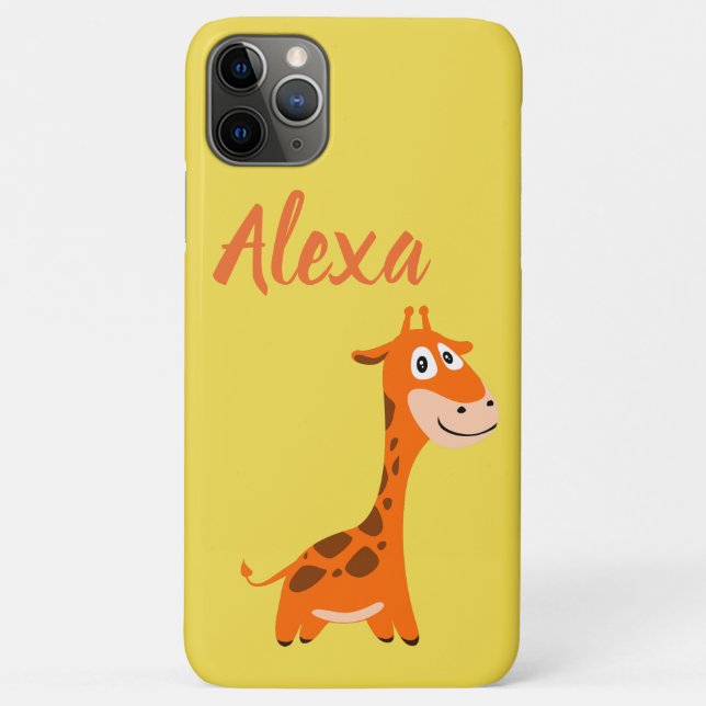 Personalized Cute Kids Giraffe Jungle Case-Mate iPhone Case (Back)