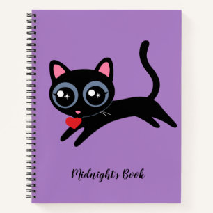 Personalized Cute Kitty Cat Heart Thief Notebook
