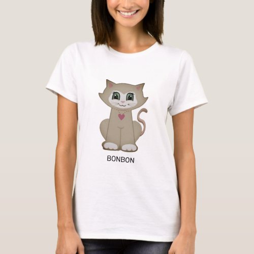 Personalized Cute Kitty Cat T_Shirt
