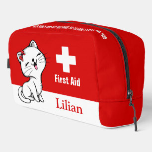 Personalized Cute Kitty First Aid Kit Bag