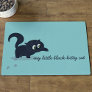 Personalized Cute Kitty Name Teal Cat Placemat