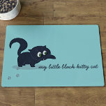 Personalized Cute Kitty Name Teal Cat Placemat at Zazzle