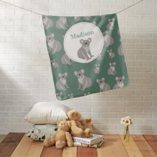 Personalized Cute Koala Pattern Baby Blanket